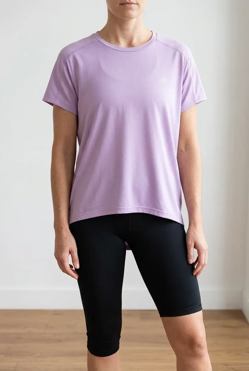 Adidas Woman's AEROREADY Train Essentials Lavender Tee Sz L