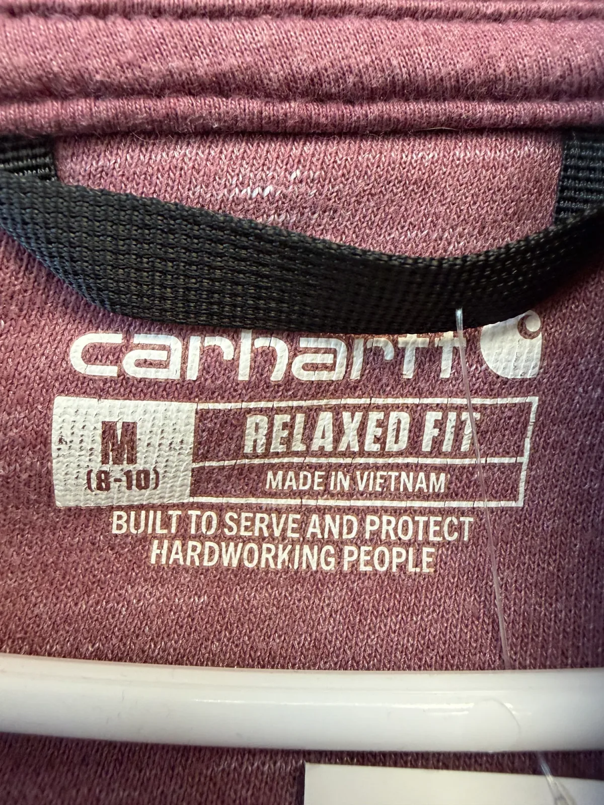 Carhartt Clarksburg Relaxed Fit Quarter Zip Hoodie Plum Purple Heather Fleece Sweatshirt - Women's Size M photo 4
