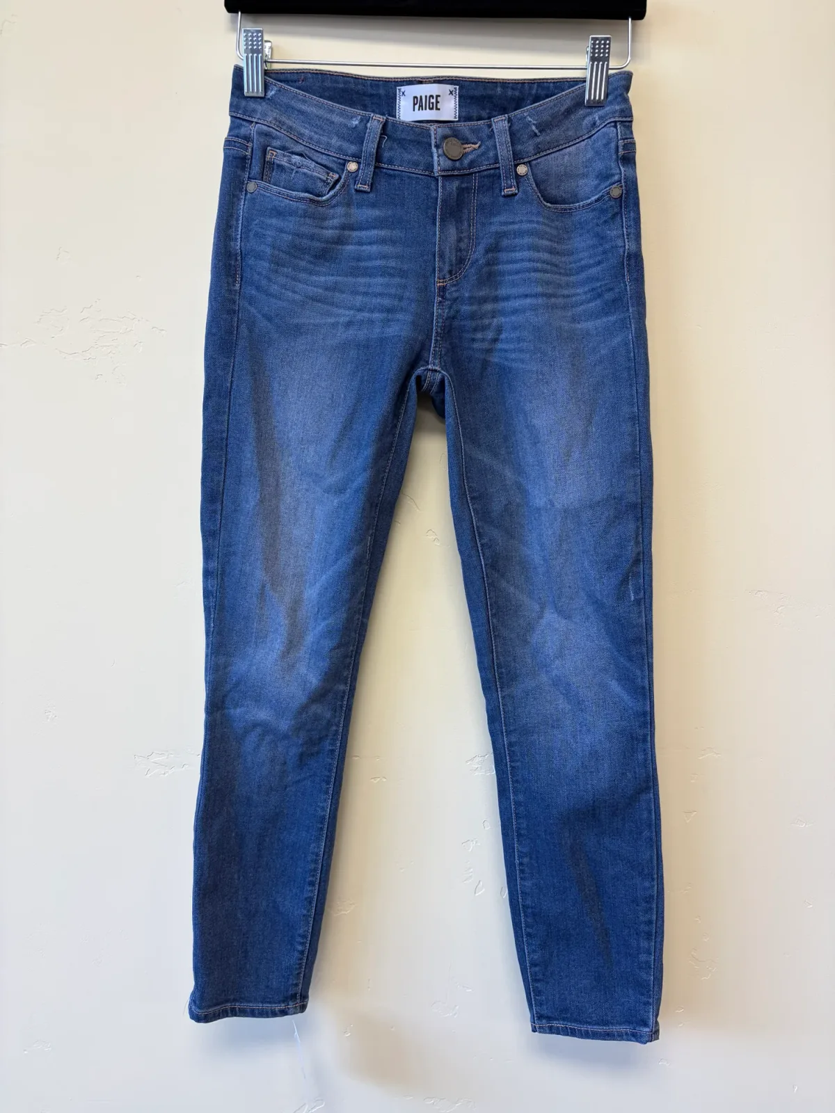 PAIGE Women's Verdugo Crop Skinny Jeans Medium Wash Blue Size 26 photo 2