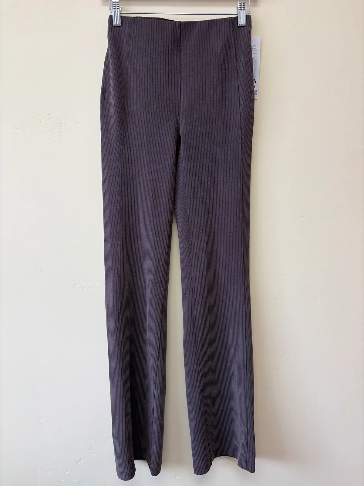 NWT Lululemon Ribbed Softstreme Flared Pant Regular "Espresso" - Size 4 photo 2