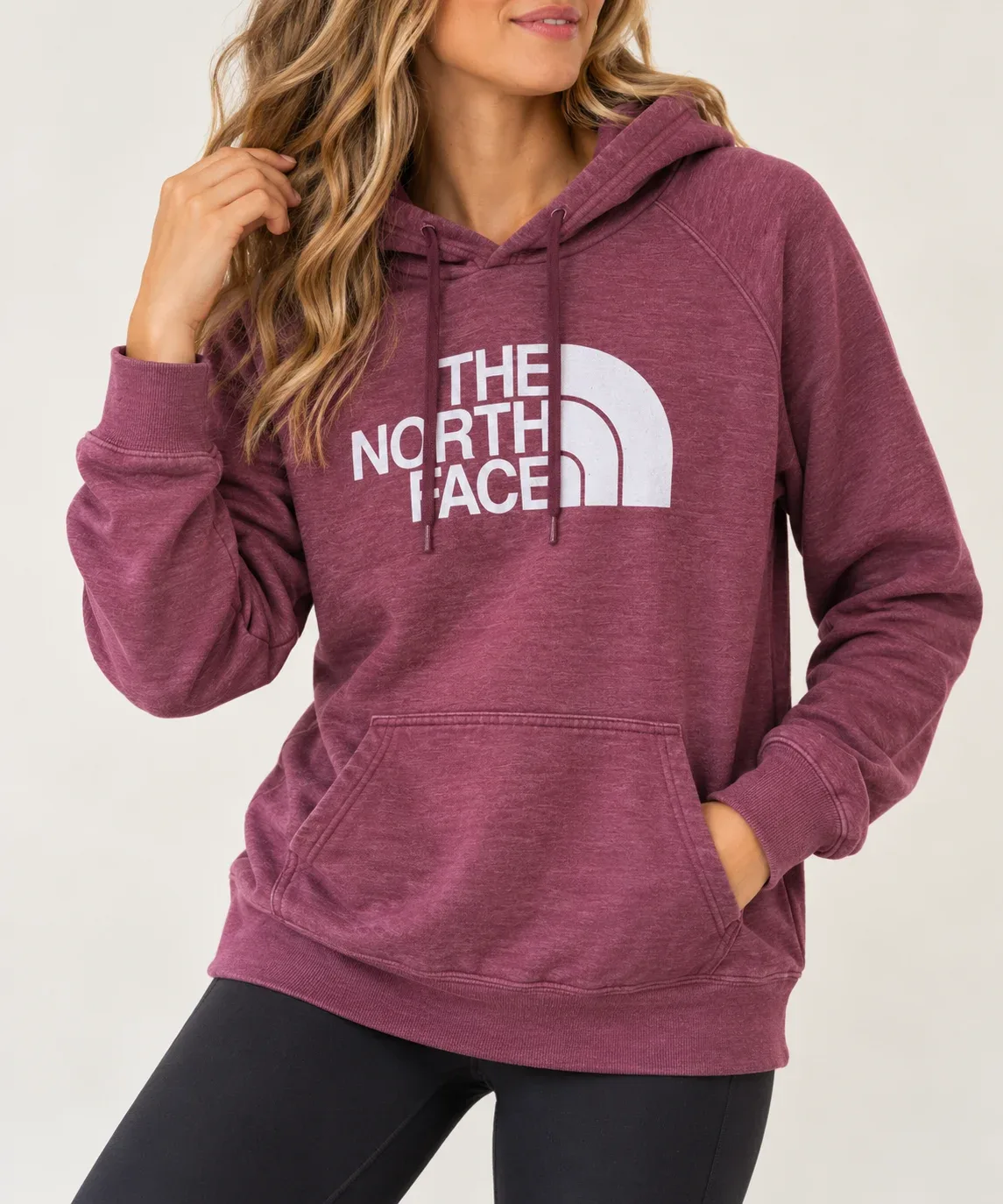 The North Face Women's Half Dome Logo Pullover Hoodie Size XL Burgundy Maroon