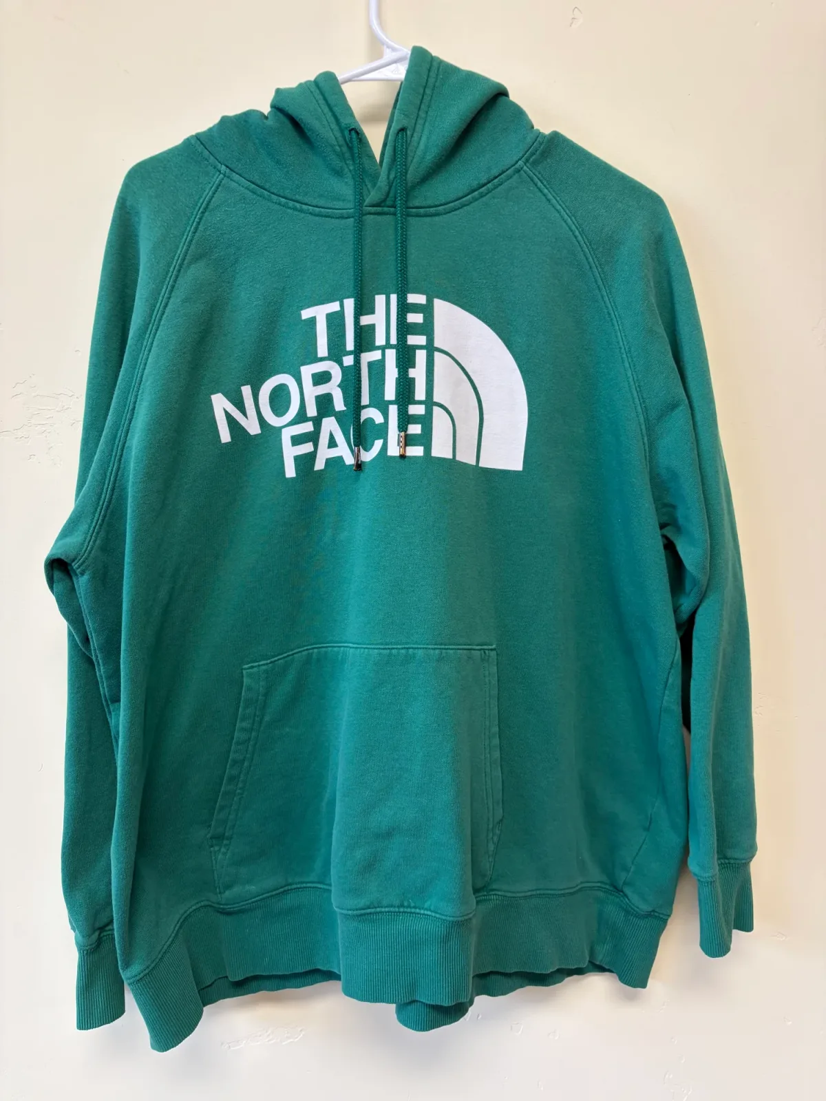 The North Face Women's Half Dome Logo Pullover Hoodie Size XL Emerald Green photo 2