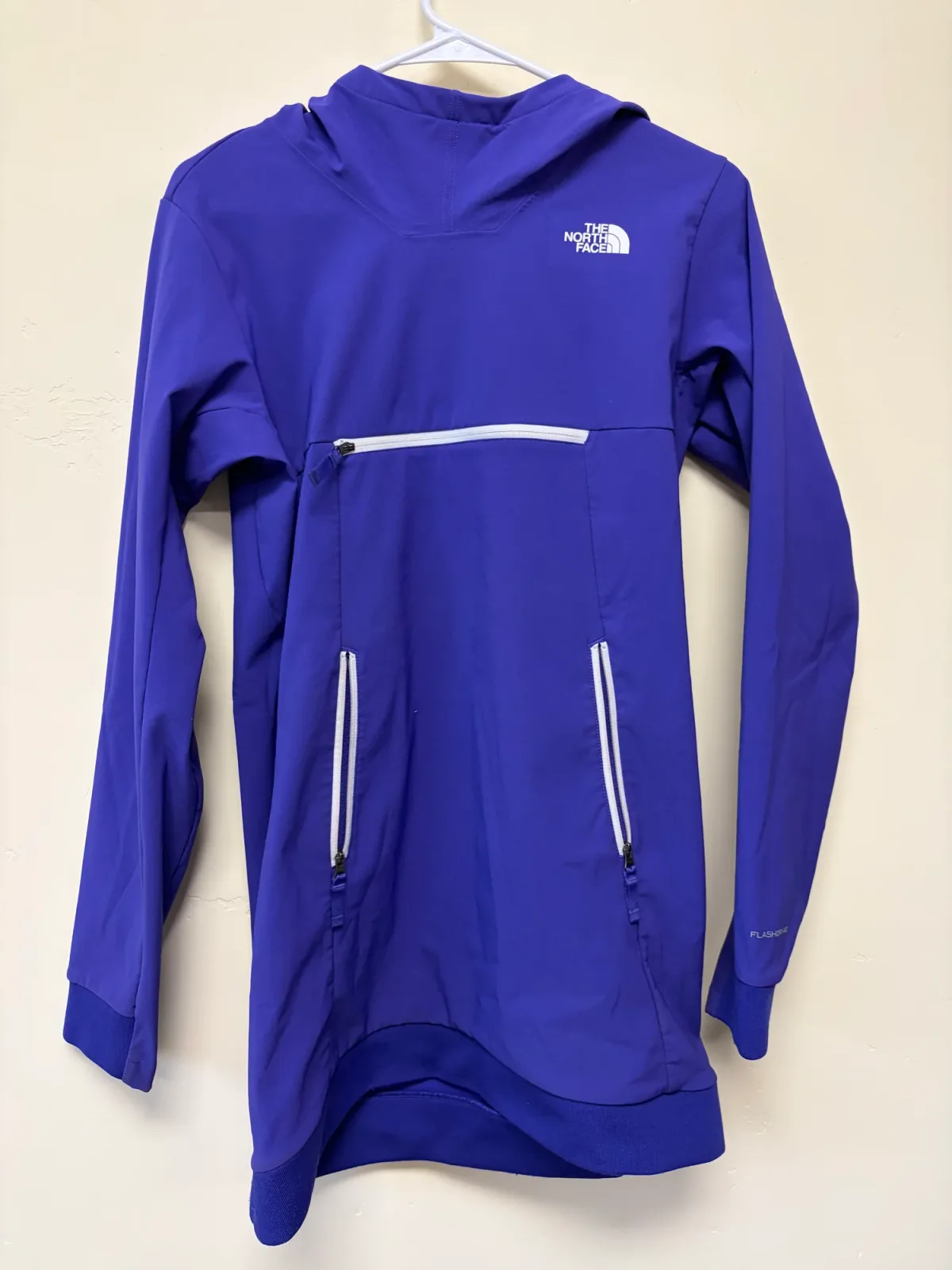 The North Face Girls' Tekno Pullover Hoodie Size XL (18) Purple FlashDry Tunic photo 2