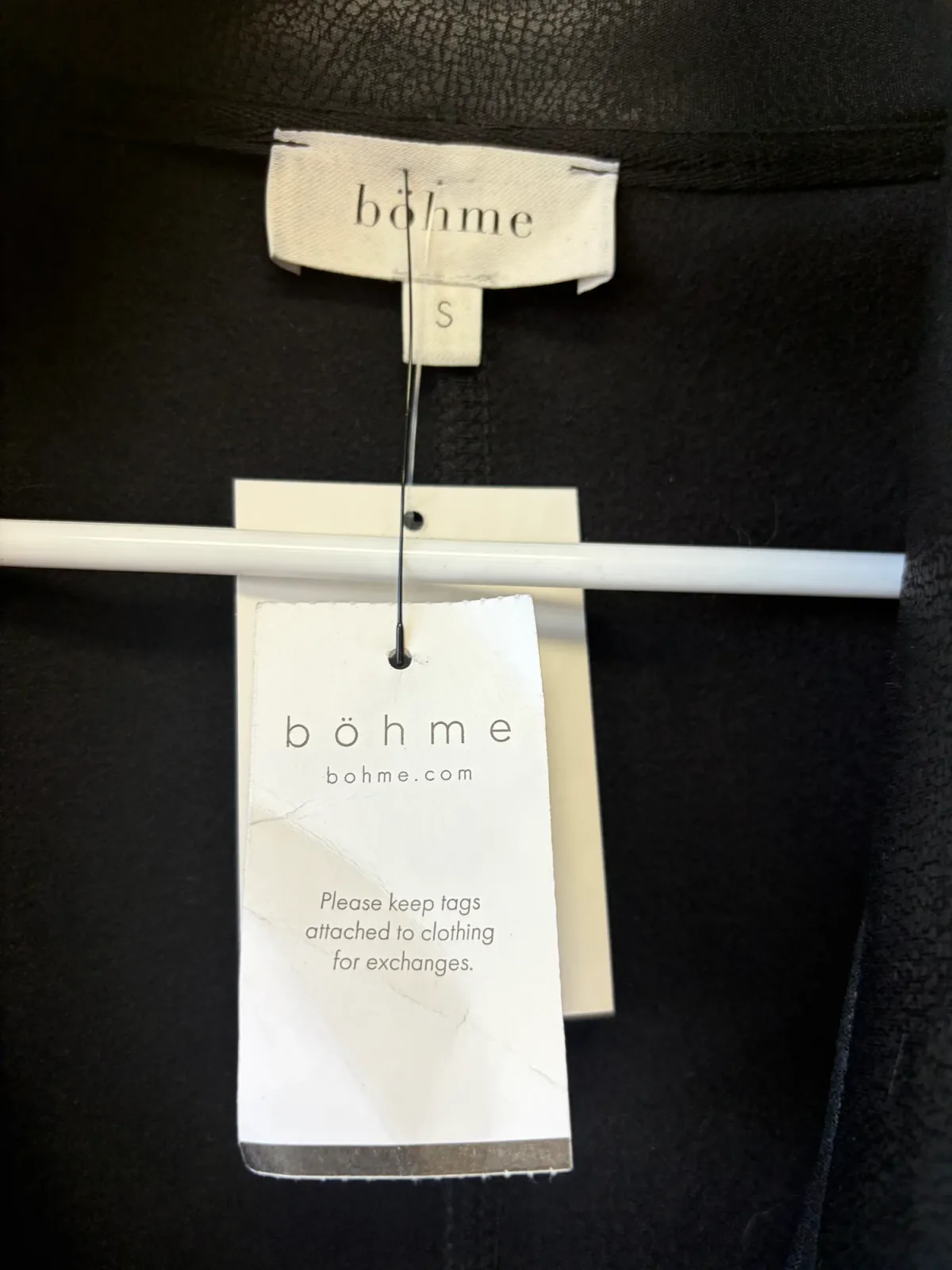Böhme Women’s NWT Asymmetric Faux Leather Moto Jacket - Textured Black, Size Small photo 4