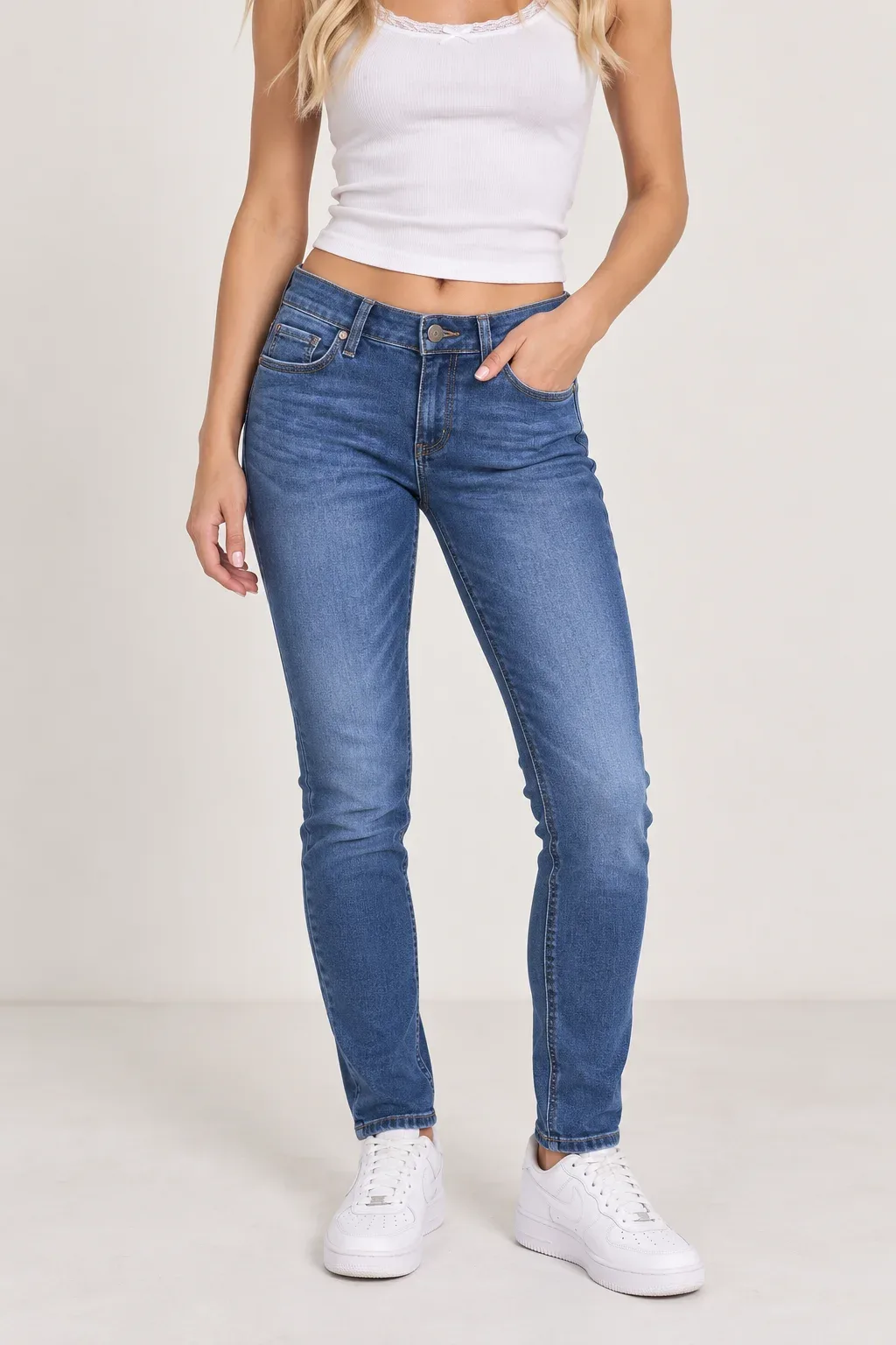 PAIGE Women's Verdugo Crop Skinny Jeans Medium Wash Blue Size 26