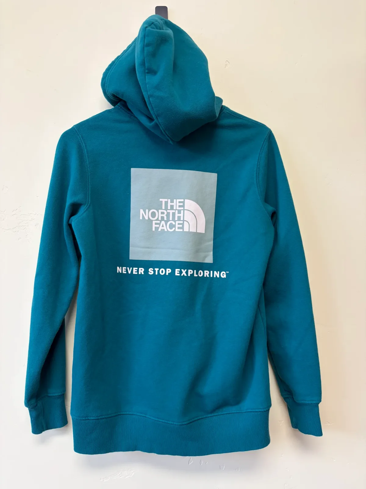 The North Face Women's Never Stop Exploring Box Logo Pullover Hoodie Size Small Teal photo 3