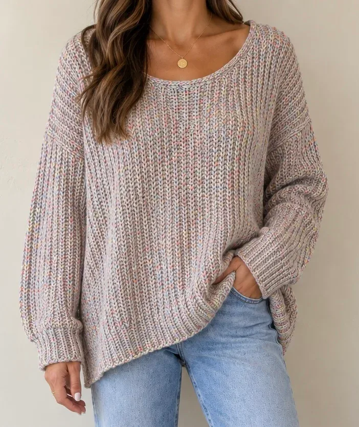 Free People Women’s Multicolor Speckled Knit Sweater Size Small
