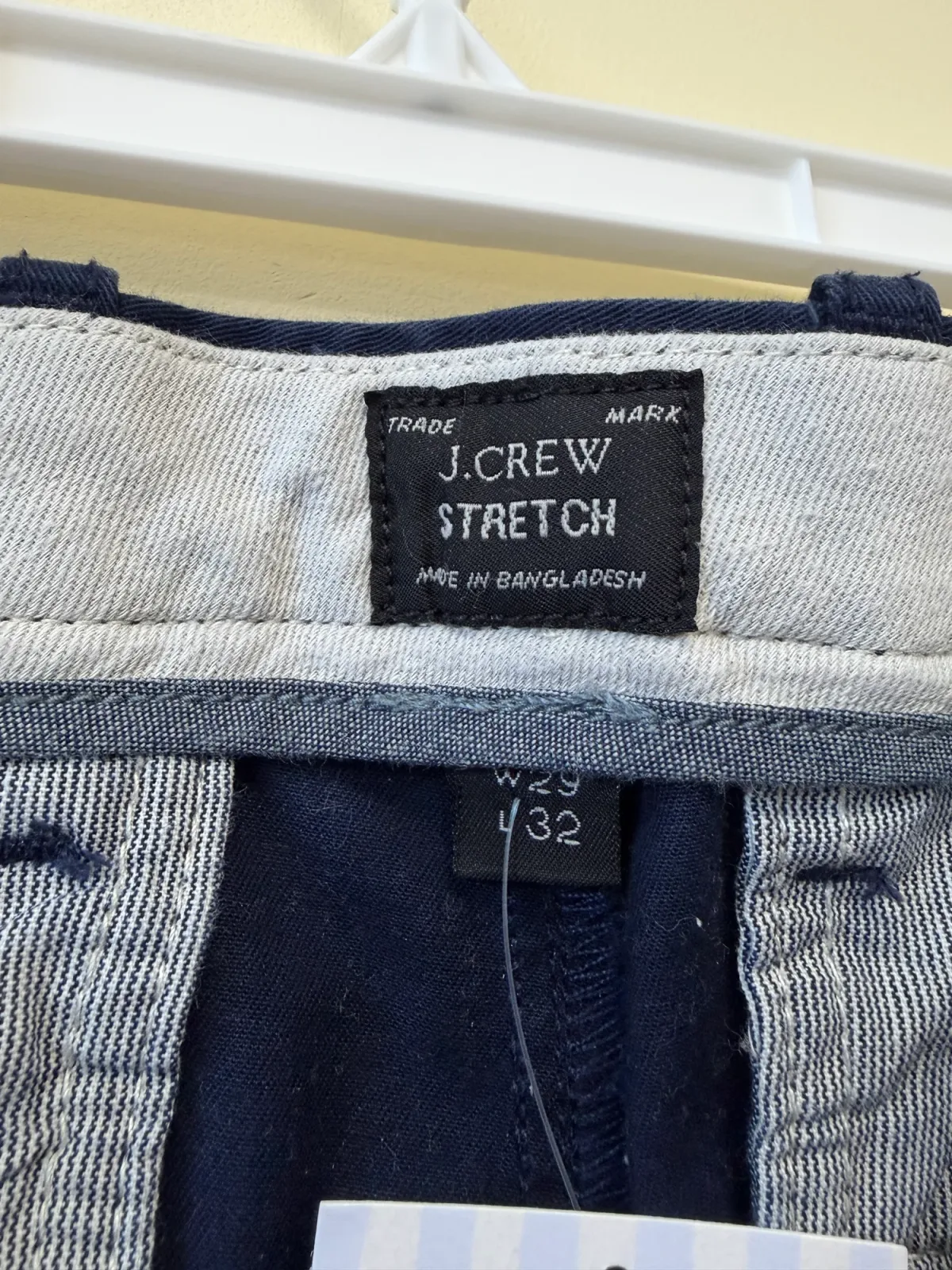 J.Crew Men's Slim Fit Chino Pants Navy Blue Cotton Stretch Trousers photo 4