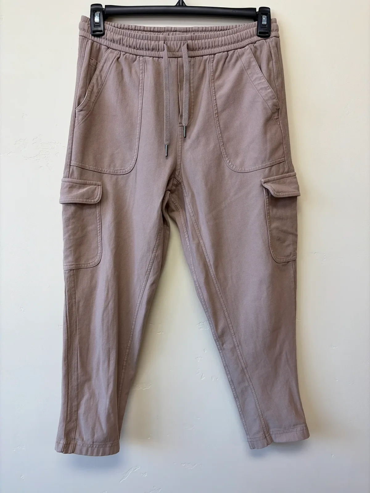 Athleta Women's Silt Taupe Farallon Organic Cotton Cargo Crop Pants — Size 4 photo 2