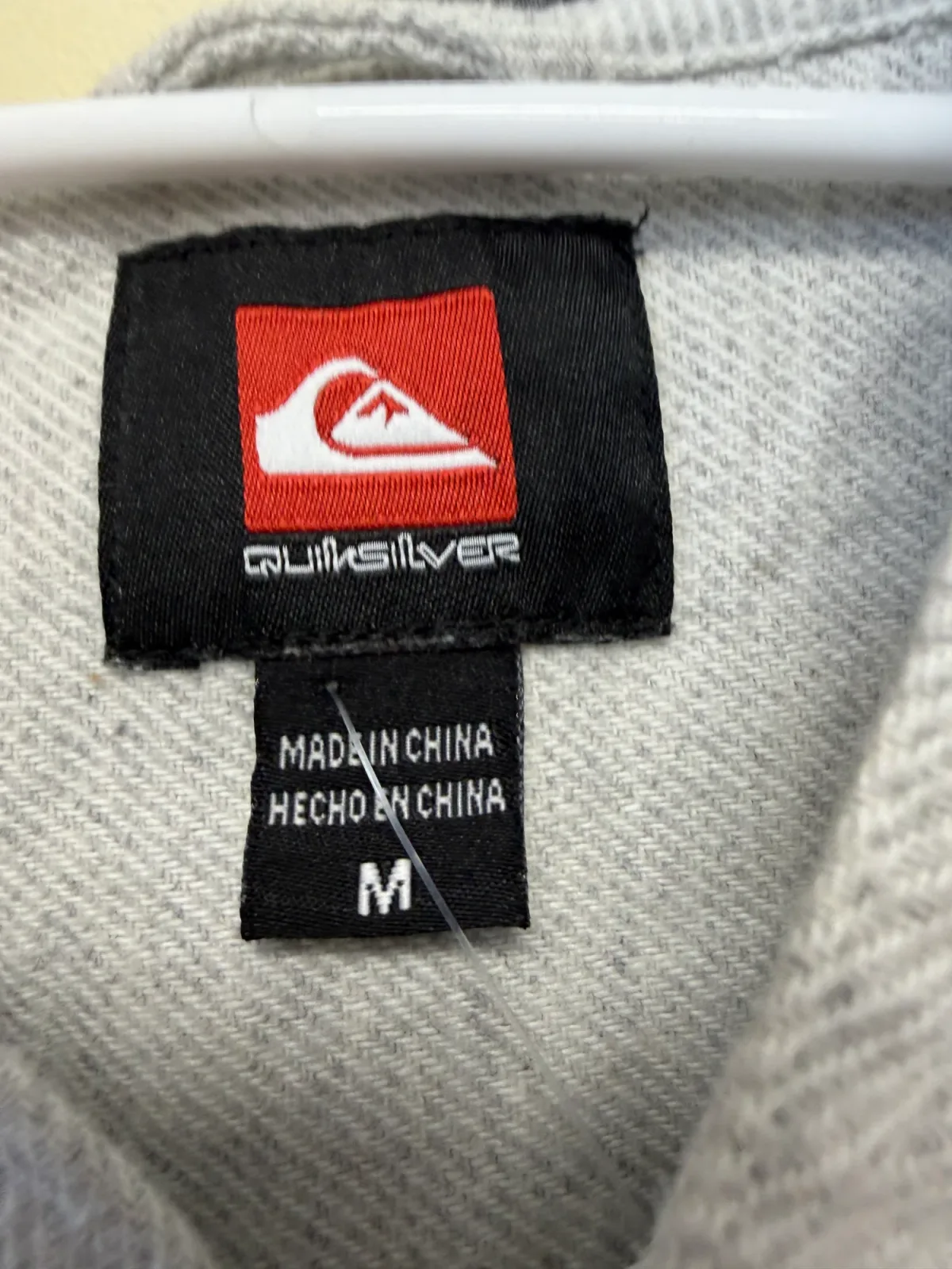 Quiksilver Men's Hooded Flannel Button Up Shirt Jacket Gray Charcoal Size M photo 4
