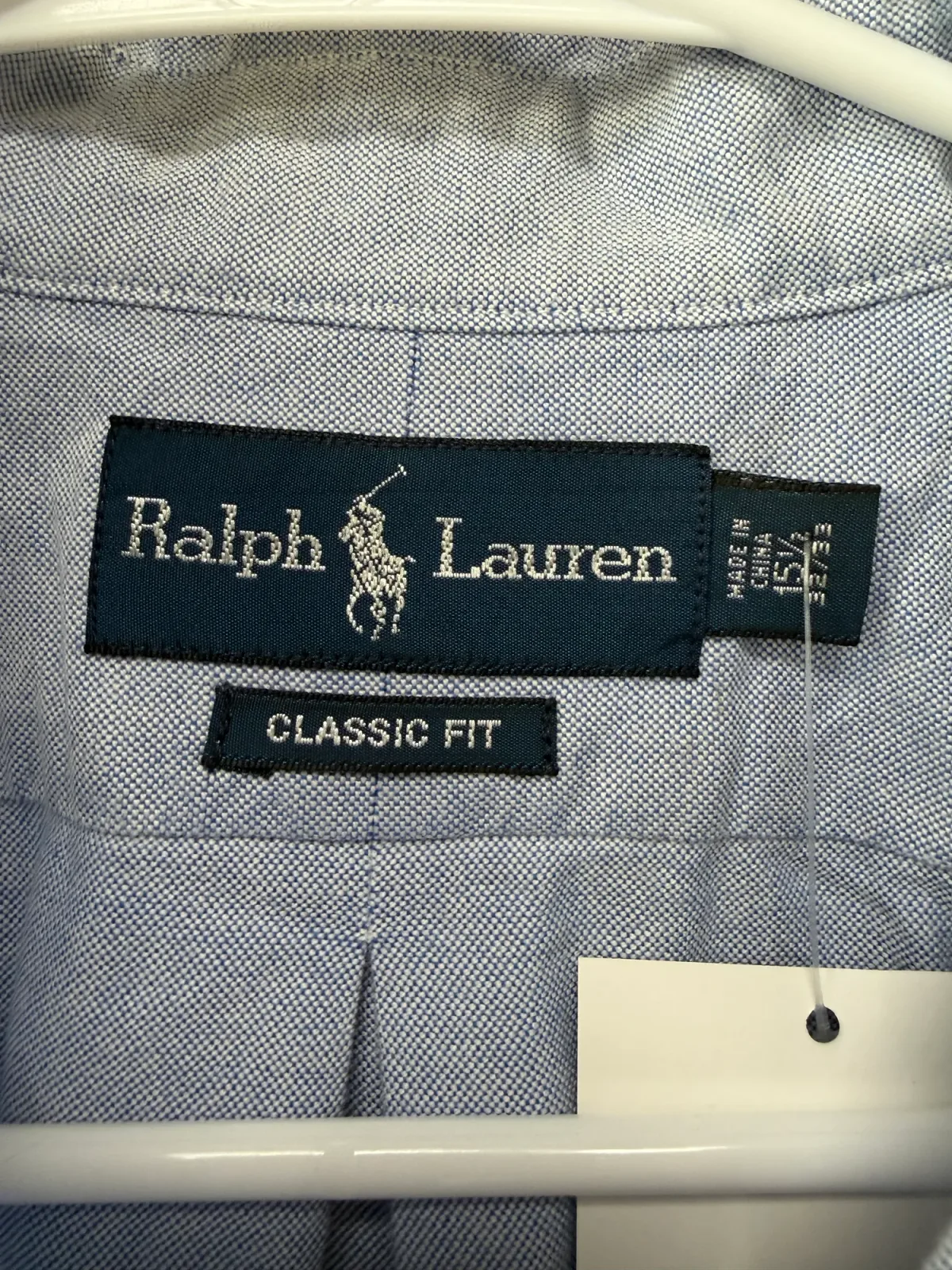 Ralph Lauren Men’s Light Blue Oxford Dress Shirt – Classic Fit, Size 15.5 32/33 photo 4