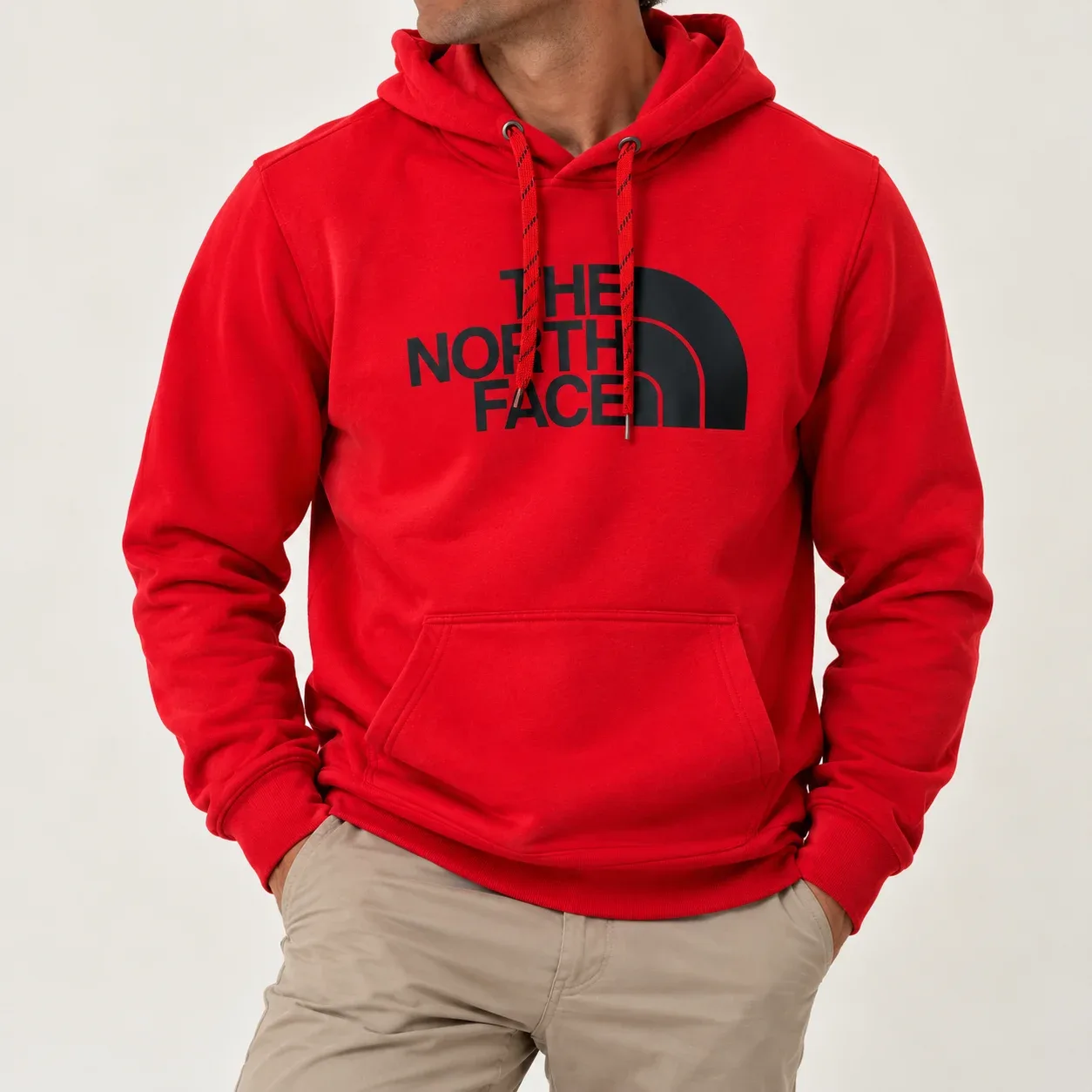The North Face Men's Half Dome Logo Pullover Hoodie Size Small Red