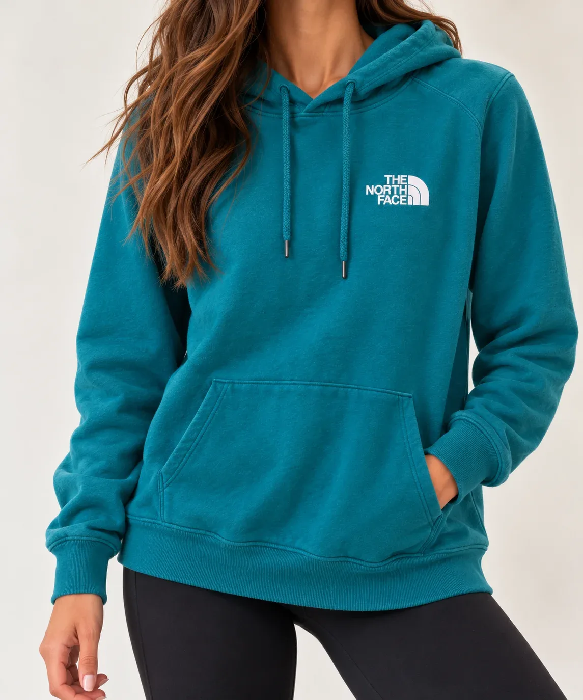 The North Face Women's Never Stop Exploring Box Logo Pullover Hoodie Size Small Teal