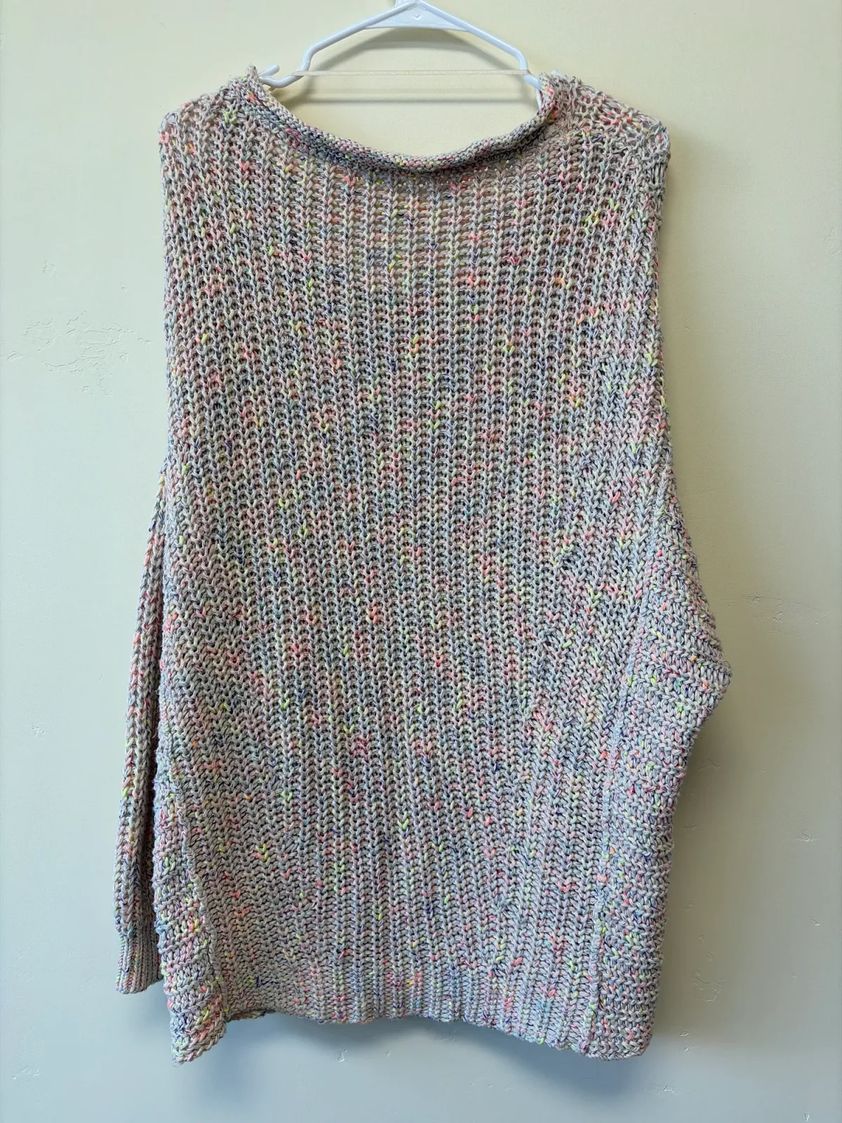 Free People Women’s Multicolor Speckled Knit Sweater Size Small photo 3