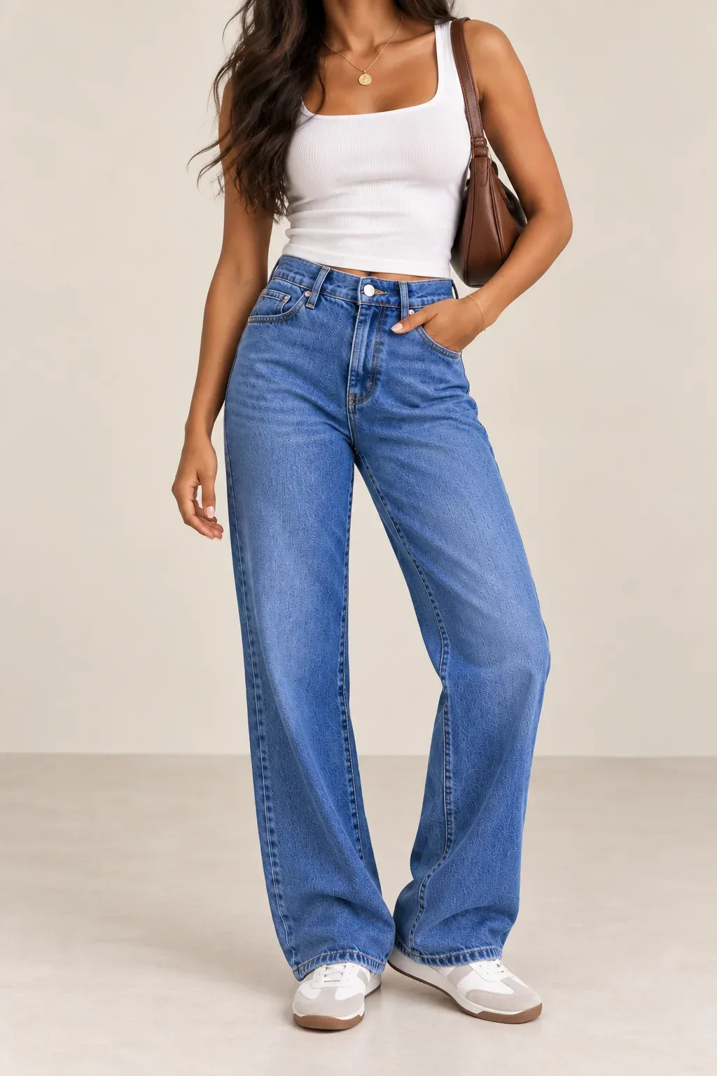 LOFT High-Rise Wide-Leg Cropped Jeans in Bright Medium Stonewash - Women's Size 31 / 12