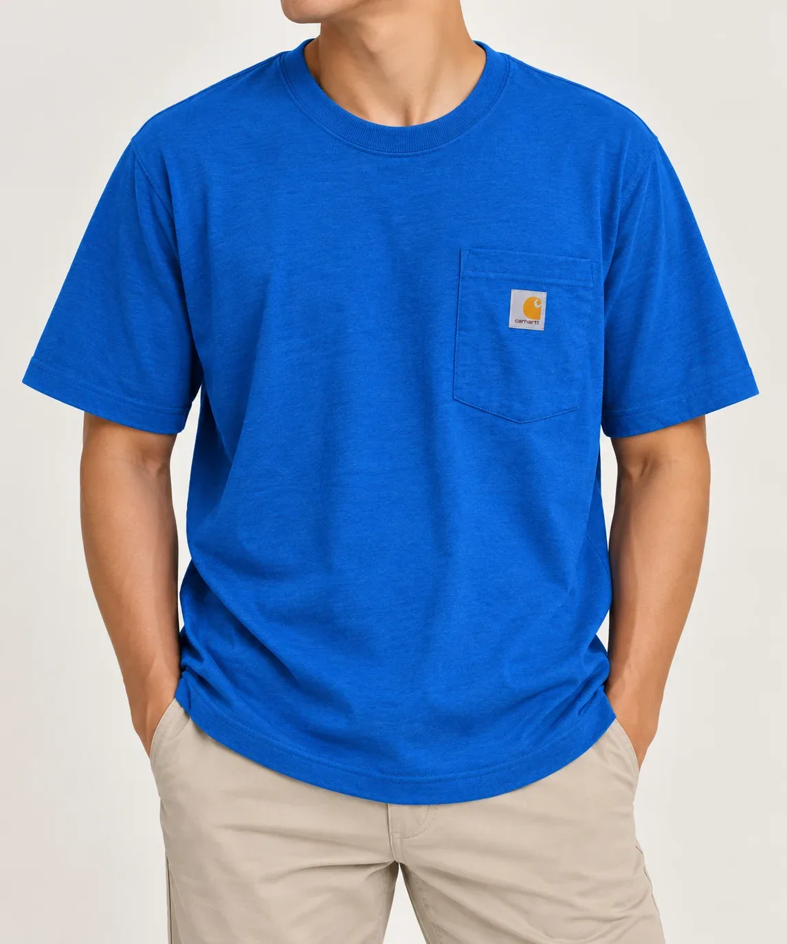 Carhartt Relaxed Fit Heavyweight Short-Sleeve Pocket 1889 Graphic T-Shirt, Blue, Men’s M
