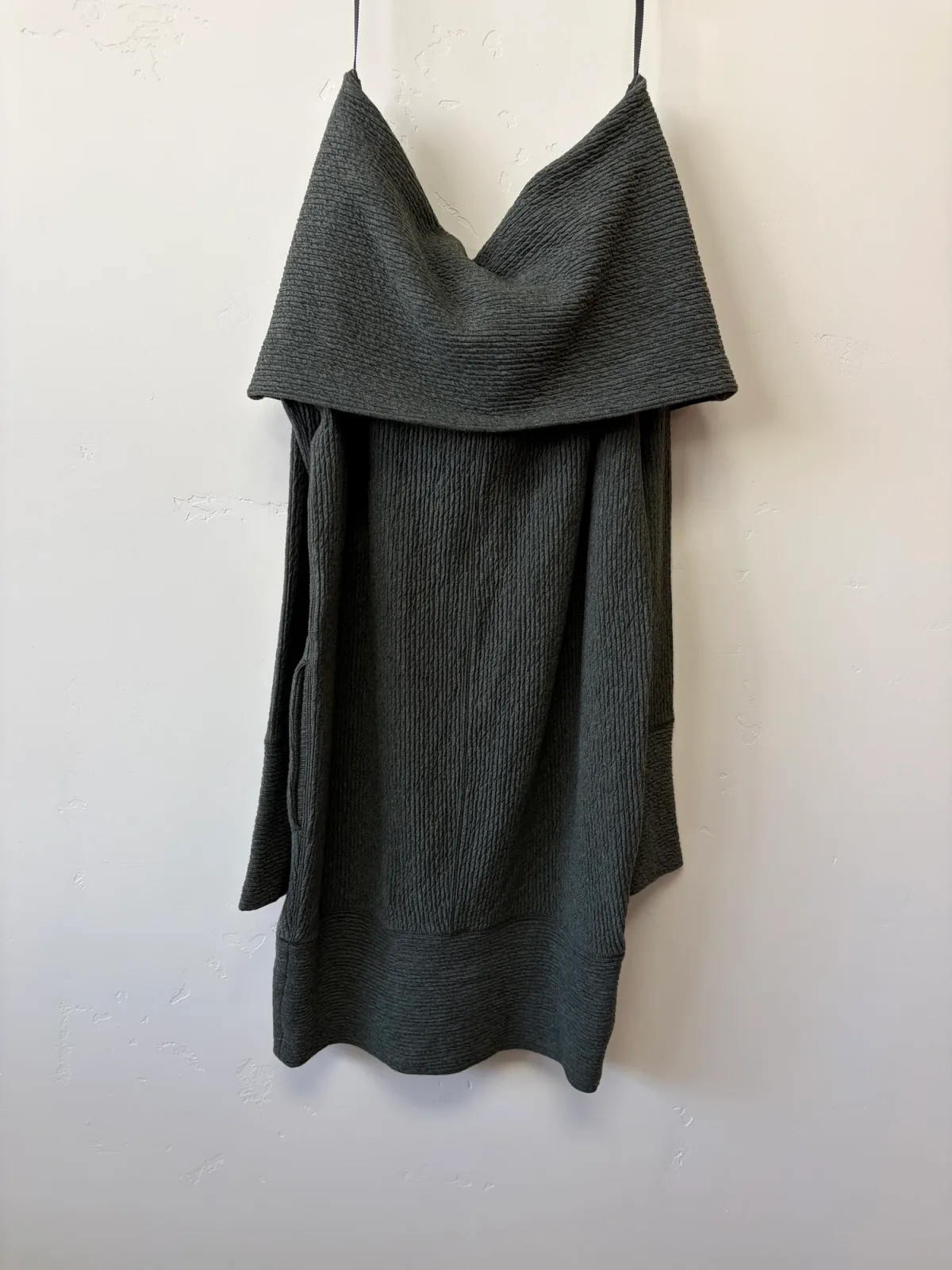 Lululemon Along The Way Sweater Dress Heathered Dark Olive Green photo 4