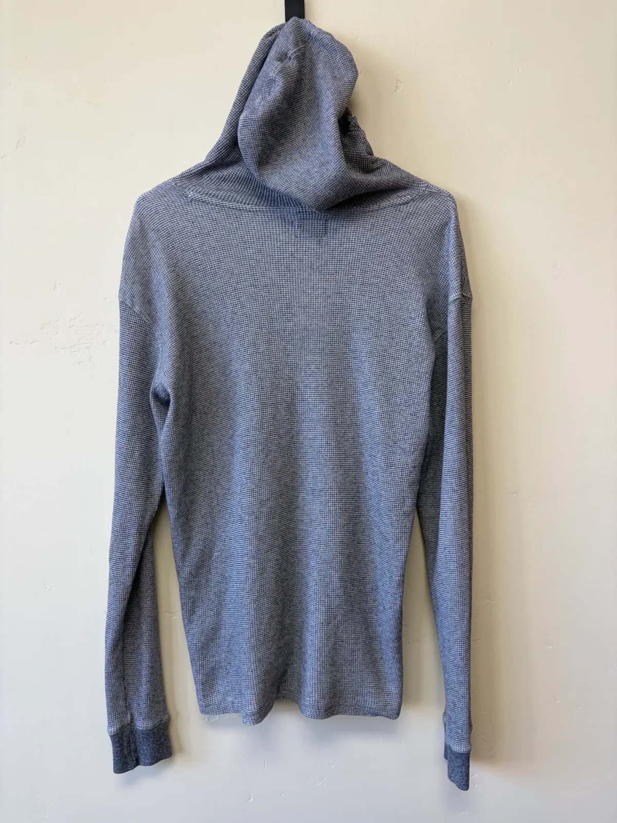 Billabong Men’s Keystone Waffle Knit Pullover Hoodie - Heather Gray/White, Size Small photo 3