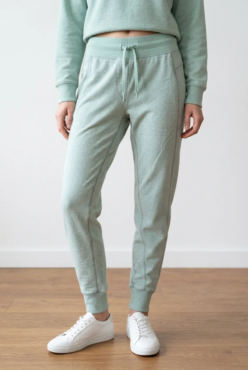 Lululemon Happy Yin Year French Terry Sweatpant Joggers Heathered Fresh Teal Size 4