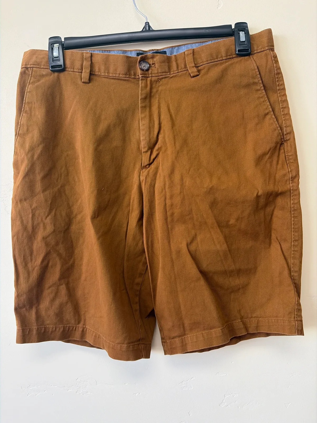 Banana Republic Men's Classic Flat Front Chino Shorts - Cognac Brown photo 2