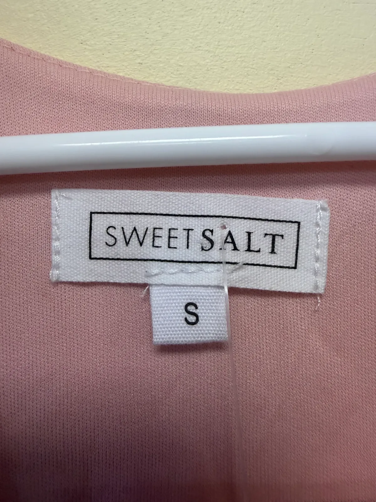 Sweet Salt Embroidered Floral Mesh Midi Dress Pink Square Neck Flutter Sleeve - Women's Size S photo 4