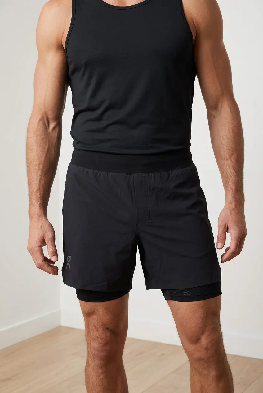 On Running Mens Lightweight Shorts Performance Athletic Running Shorts Black