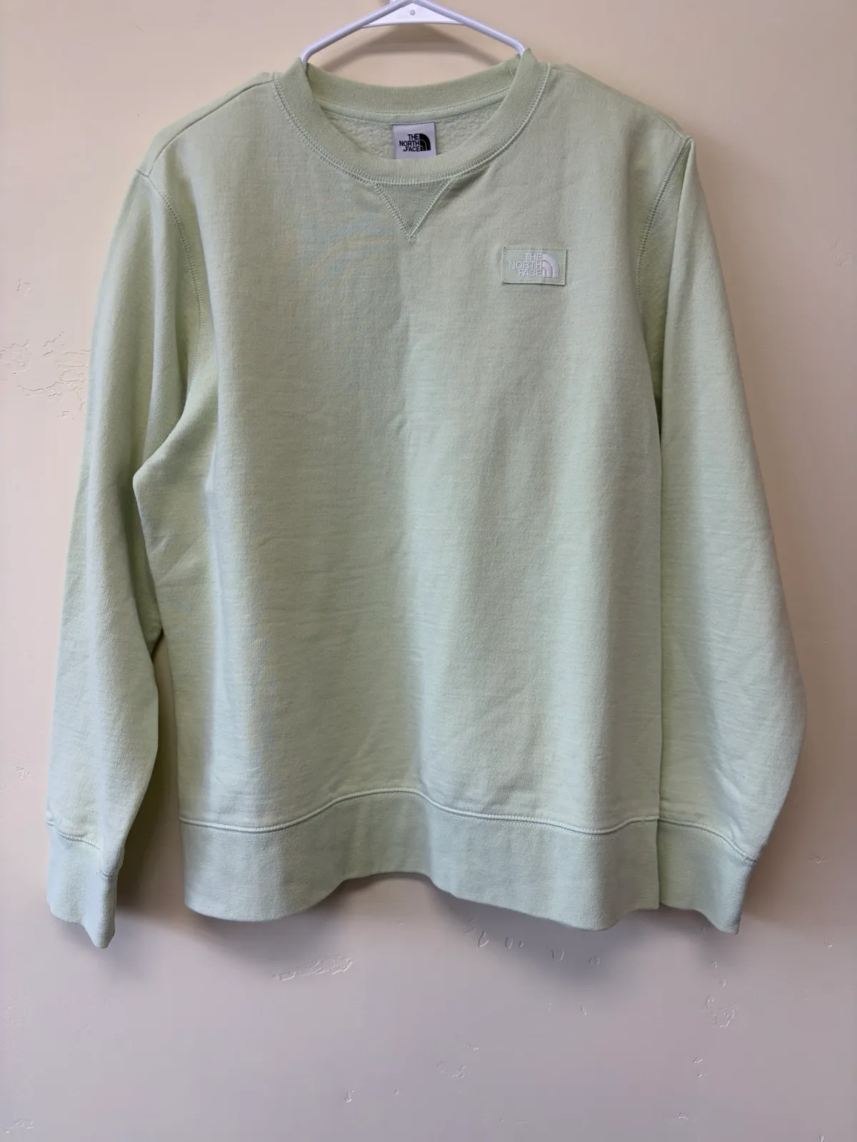 The North Face Women's Heritage Patch Crewneck Sweatshirt - Mint Green - Size Large photo 2