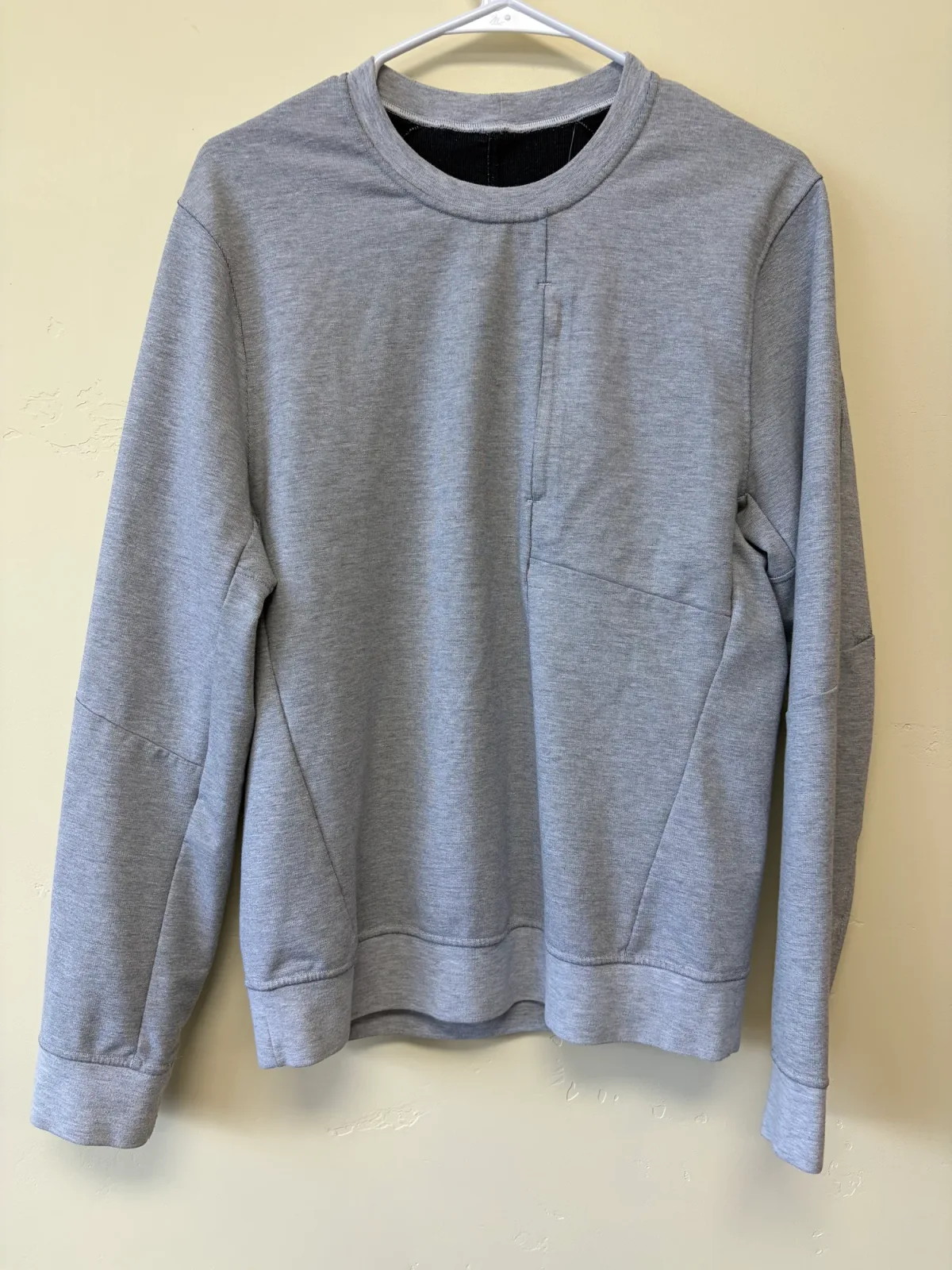 Lululemon Mens City Sweat Crewneck Sweatshirt Heathered Gray Pullover photo 2