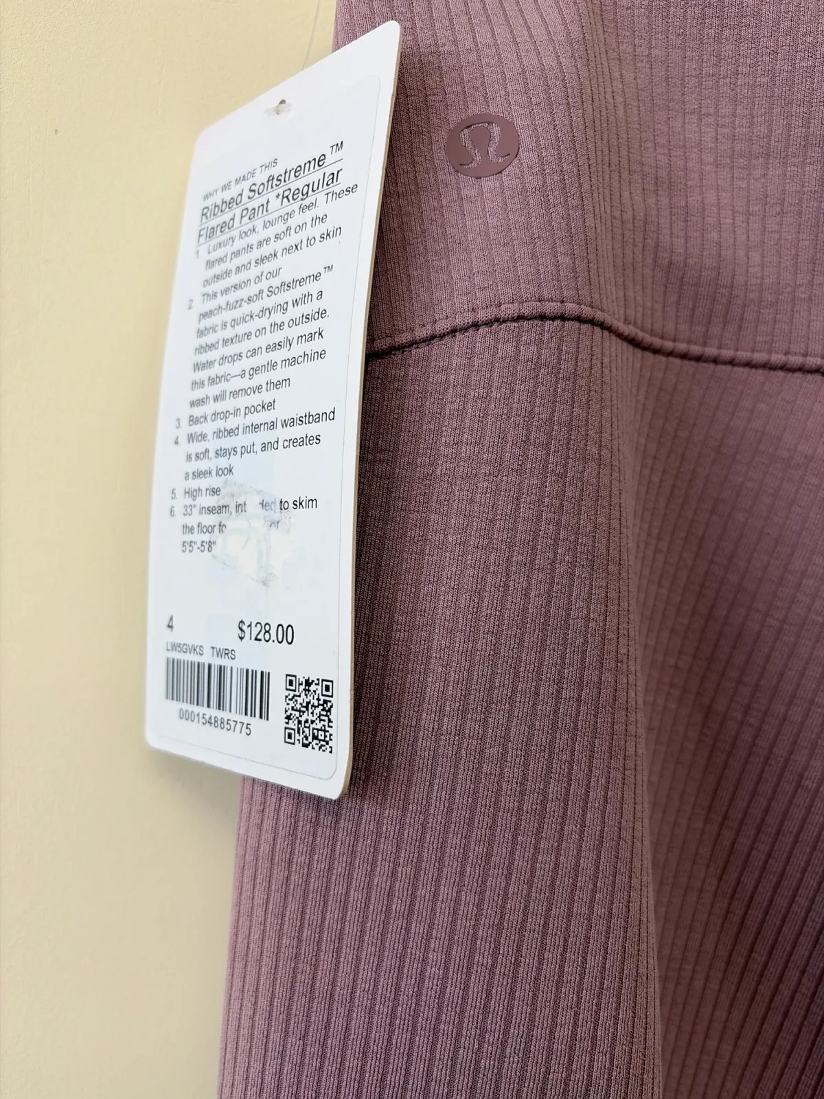 NWT Lululemon Ribbed Softstreme Flared Pant photo 4