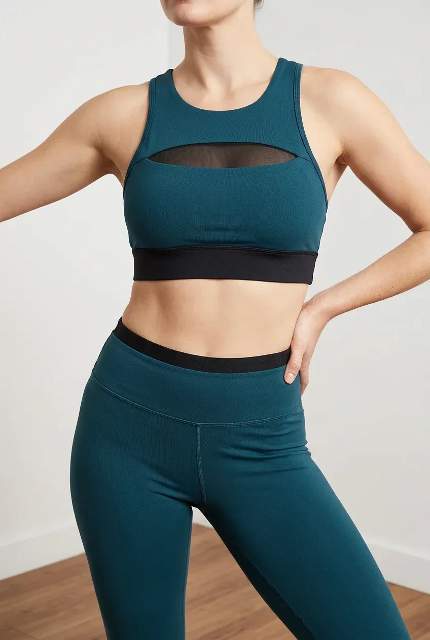 Lululemon Run The Day Bra – Submarine / Black Mesh