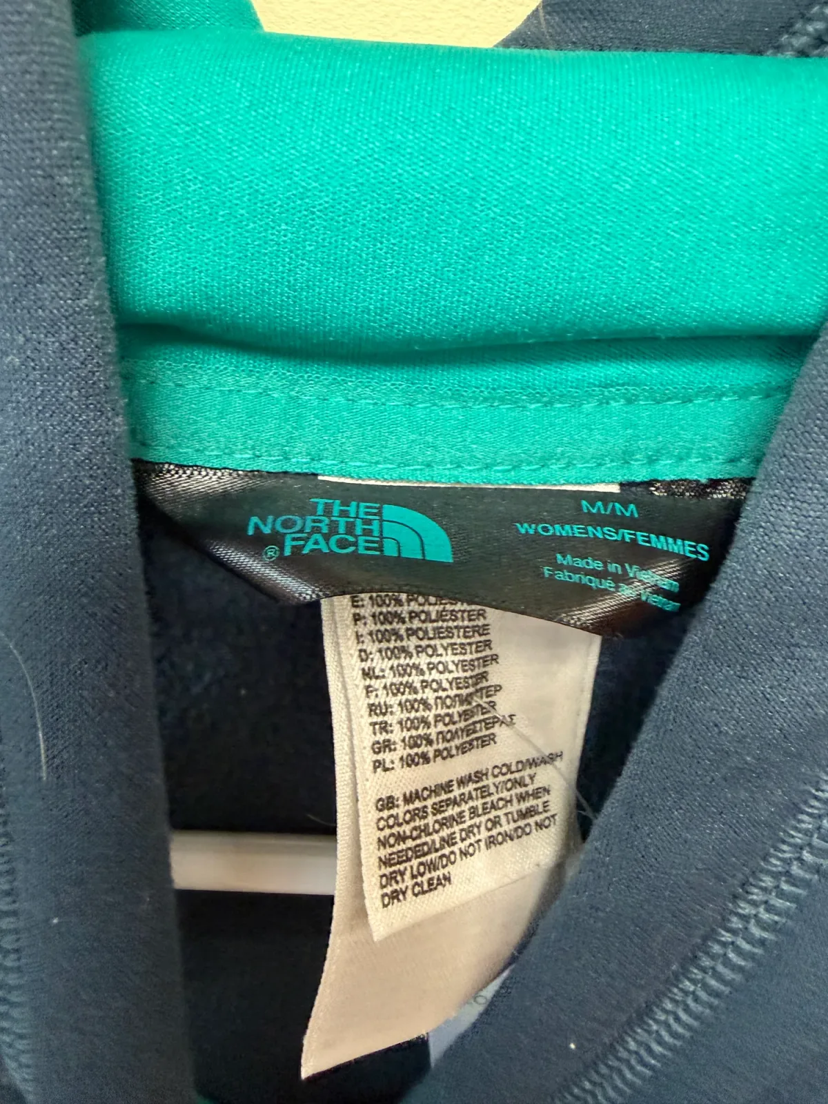 The North Face Women's Half Dome Logo Pullover Hoodie Size Medium Teal Blue photo 4