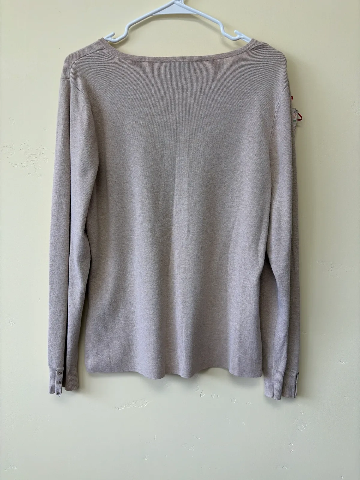 White House Black Market V-Neck Button-Cuff Sweater - Size XL photo 3
