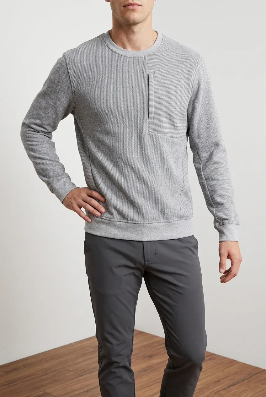 Lululemon Mens City Sweat Crewneck Sweatshirt Heathered Gray Pullover