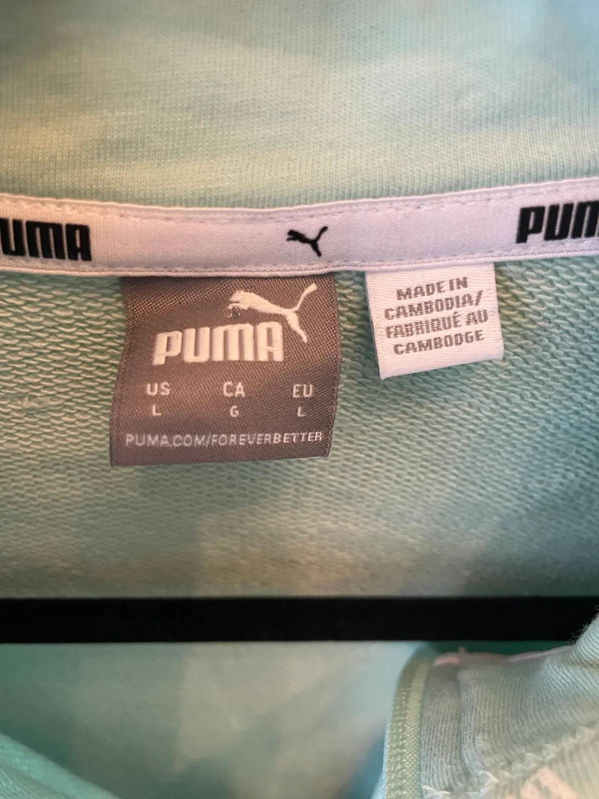 Puma Half-zip Logo Sweatshirt Light Green photo 4