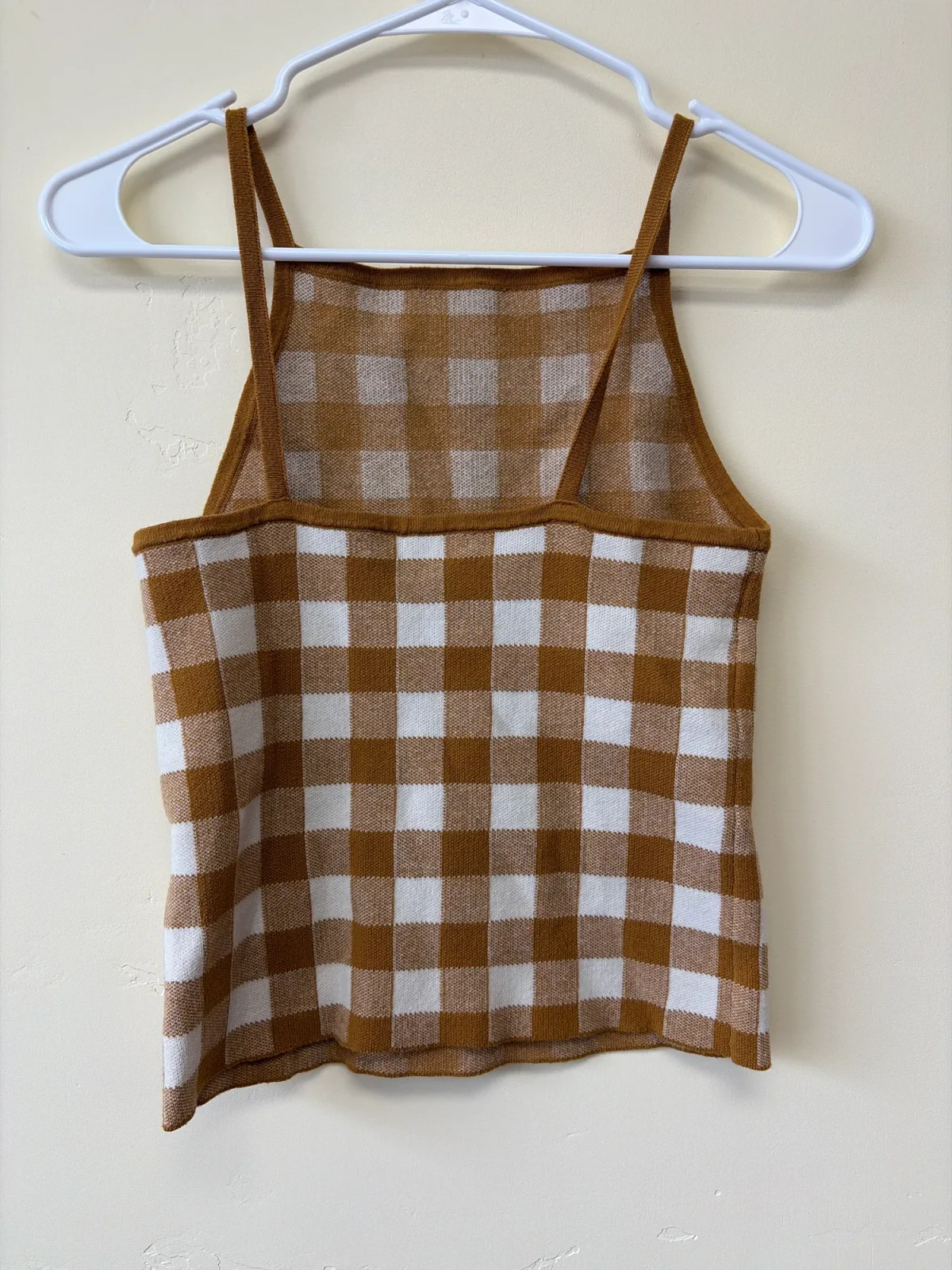 Madewell Gingham Apron Sweater Tank Top - Size XXS photo 3