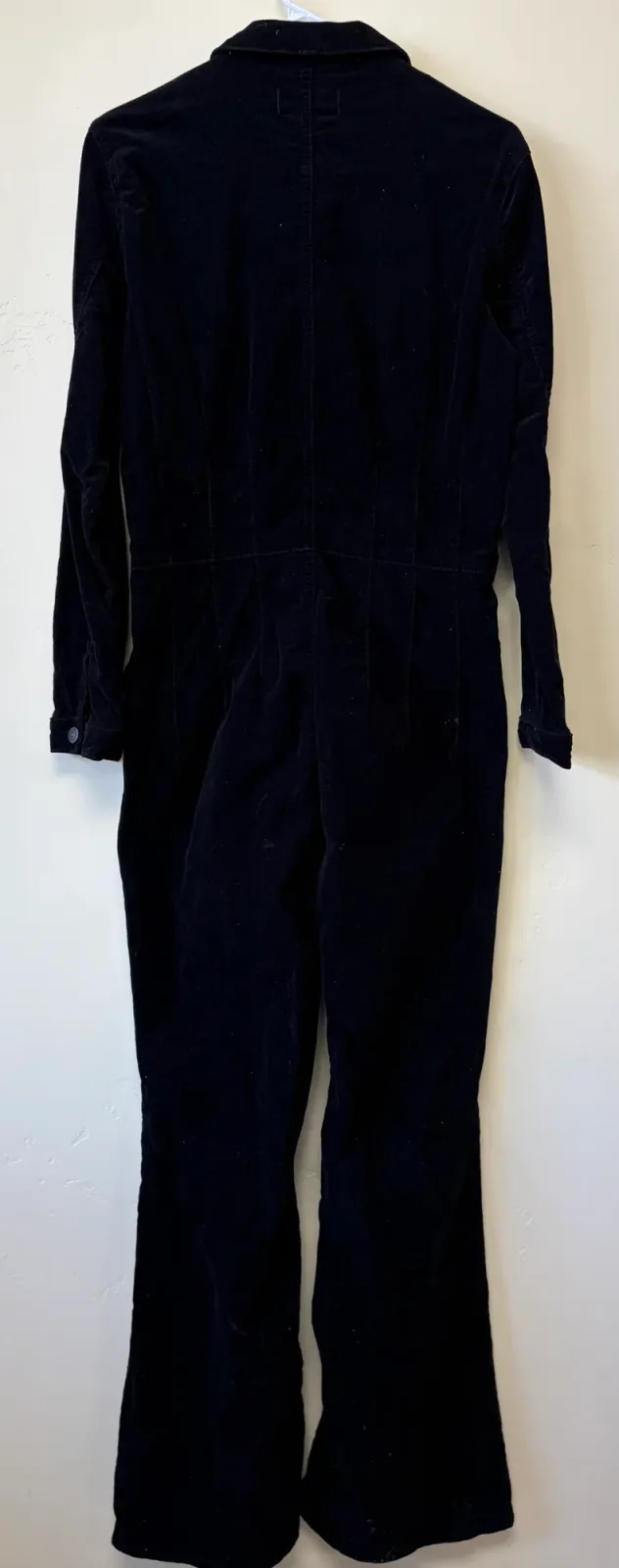 Free People We The Free Jayde Corduroy Flare Leg Jumpsuit - Onyx Black, Size Large photo 3