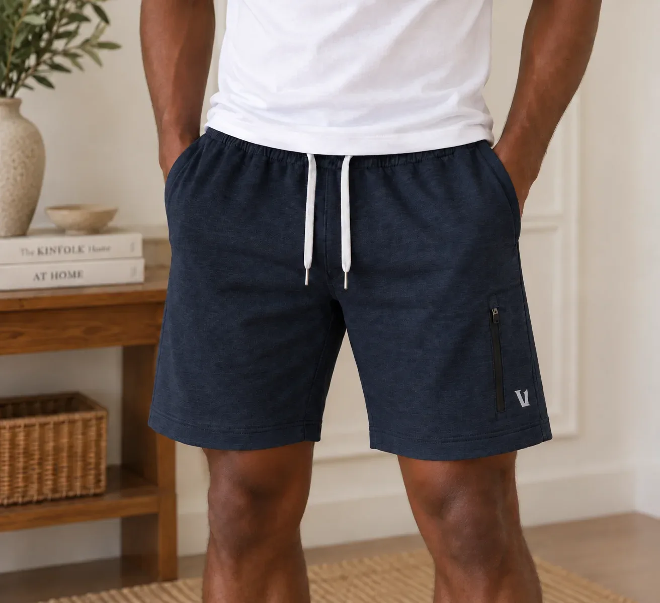Vuori Men’s Blue Performance Shorts Size XS Drawstring Athletic Workout Shorts