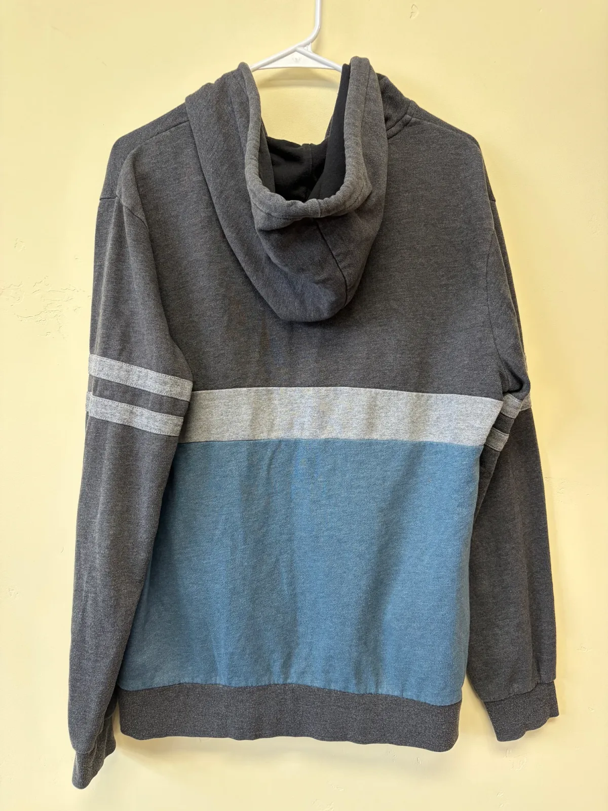 RVCA Mens Graphic Colorblock 1/4 Zip Pullover Hoodie Sweatshirt Multi photo 3