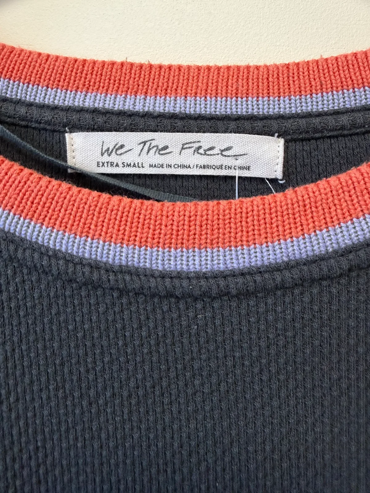 Foto 4 de Free People We The Free "On My Way" Thermal Top, Charcoal Black, Size XS