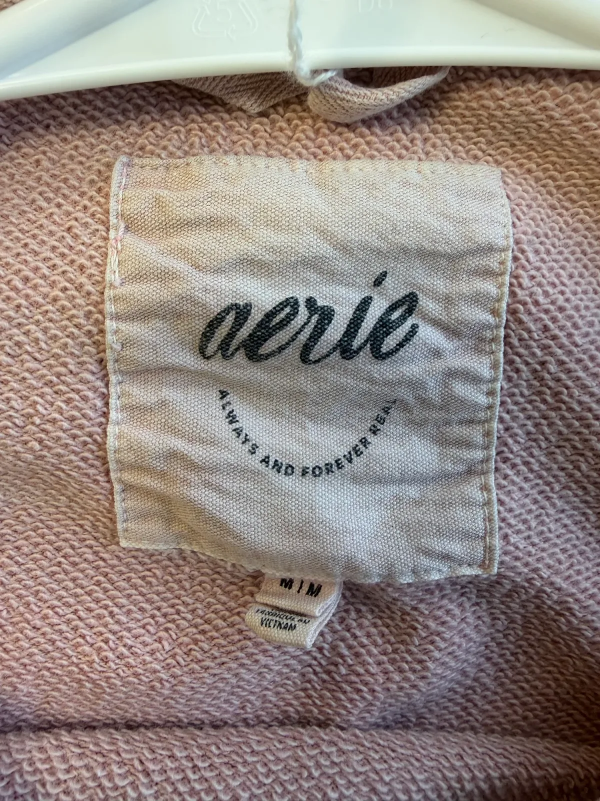 Aerie Always and Forever Real Oversized Crewneck Sweatshirt Mauve Pink - Women's Size M photo 4
