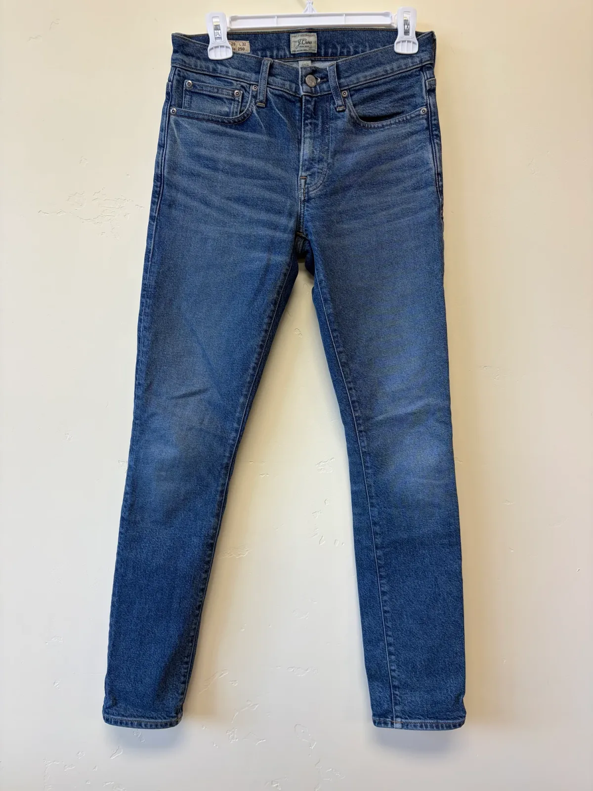 J.Crew Mens 250 Skinny Fit Jeans Medium Wash Blue Denim 29x32 photo 2