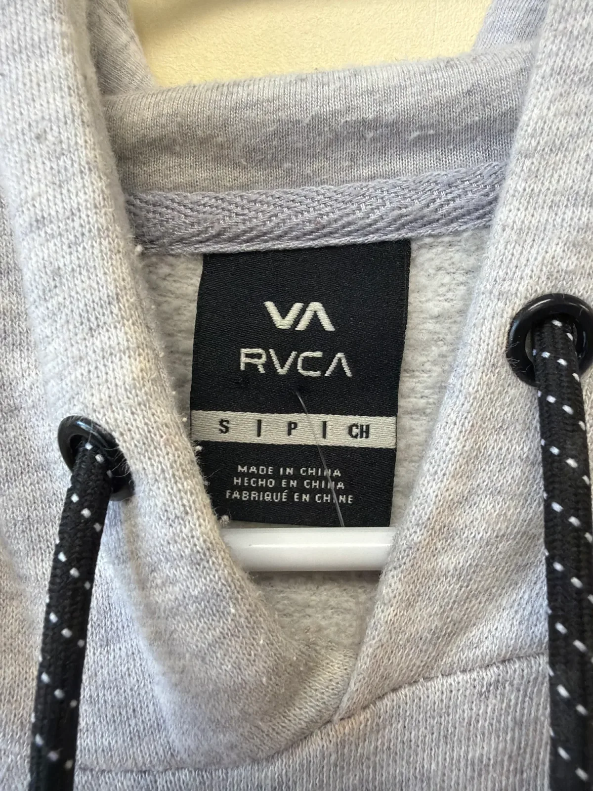 RVCA Women's Heather Grey Cropped Pullover Hoodie - Size Small photo 4