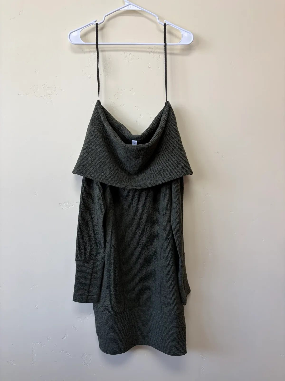 Lululemon Along The Way Sweater Dress Heathered Dark Olive Green photo 2