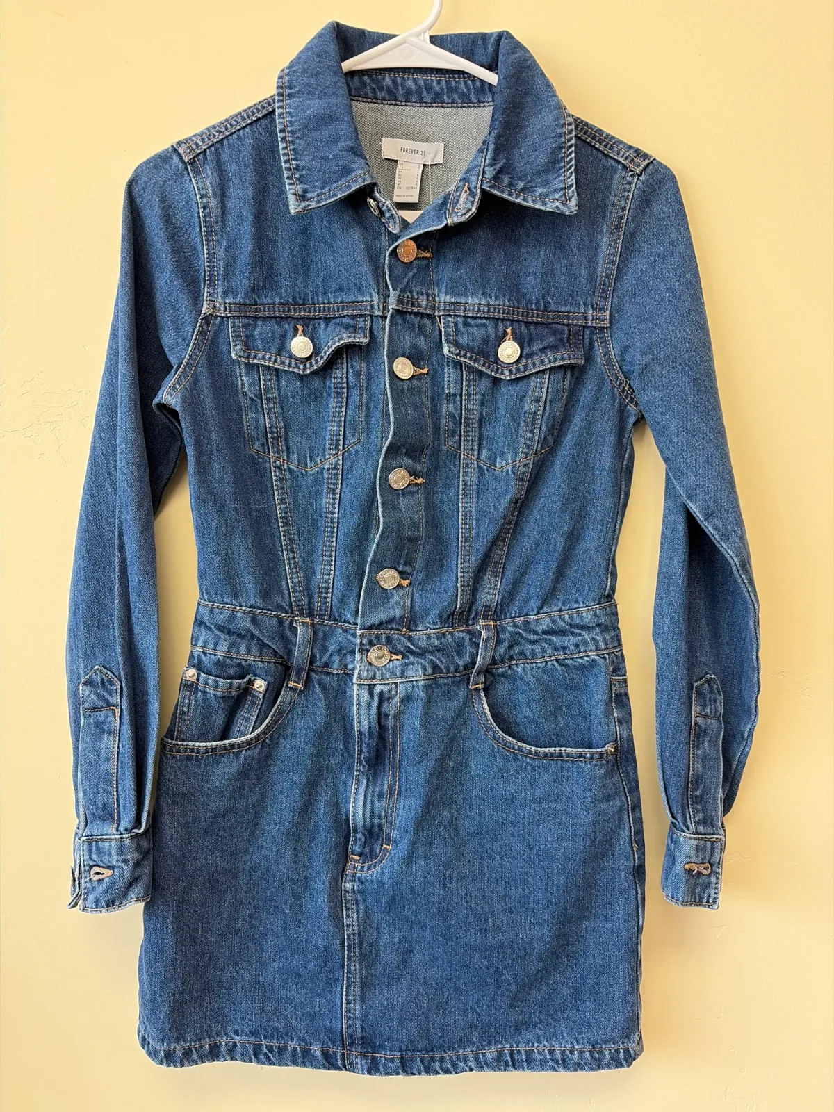 Forever 21 Denim Mini Shirt Dress photo 2