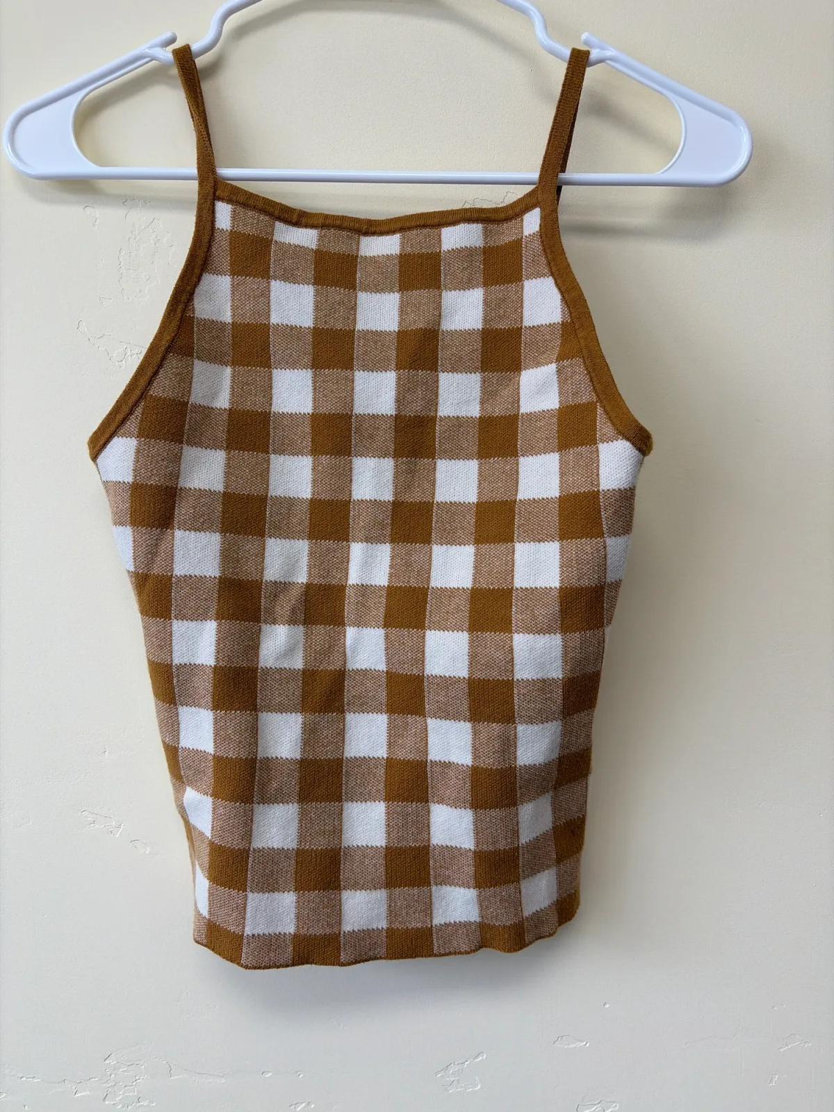 Madewell Gingham Apron Sweater Tank Top - Size XXS photo 2