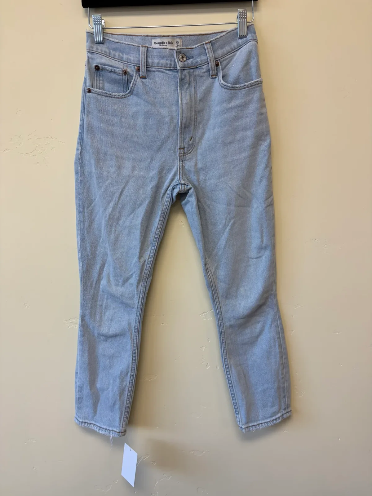 Abercrombie & Fitch Women's High Rise Skinny Jeans Light Wash Blue Size 25 / 0XS photo 2