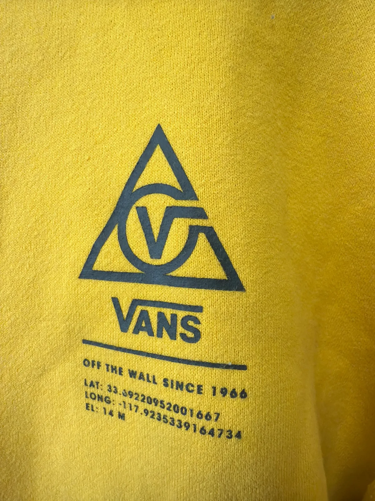 Vans 66 Supply Hoodie Yellow Grey Kangaroo Pocket Pullover Sweatshirt Xtra Large photo 4