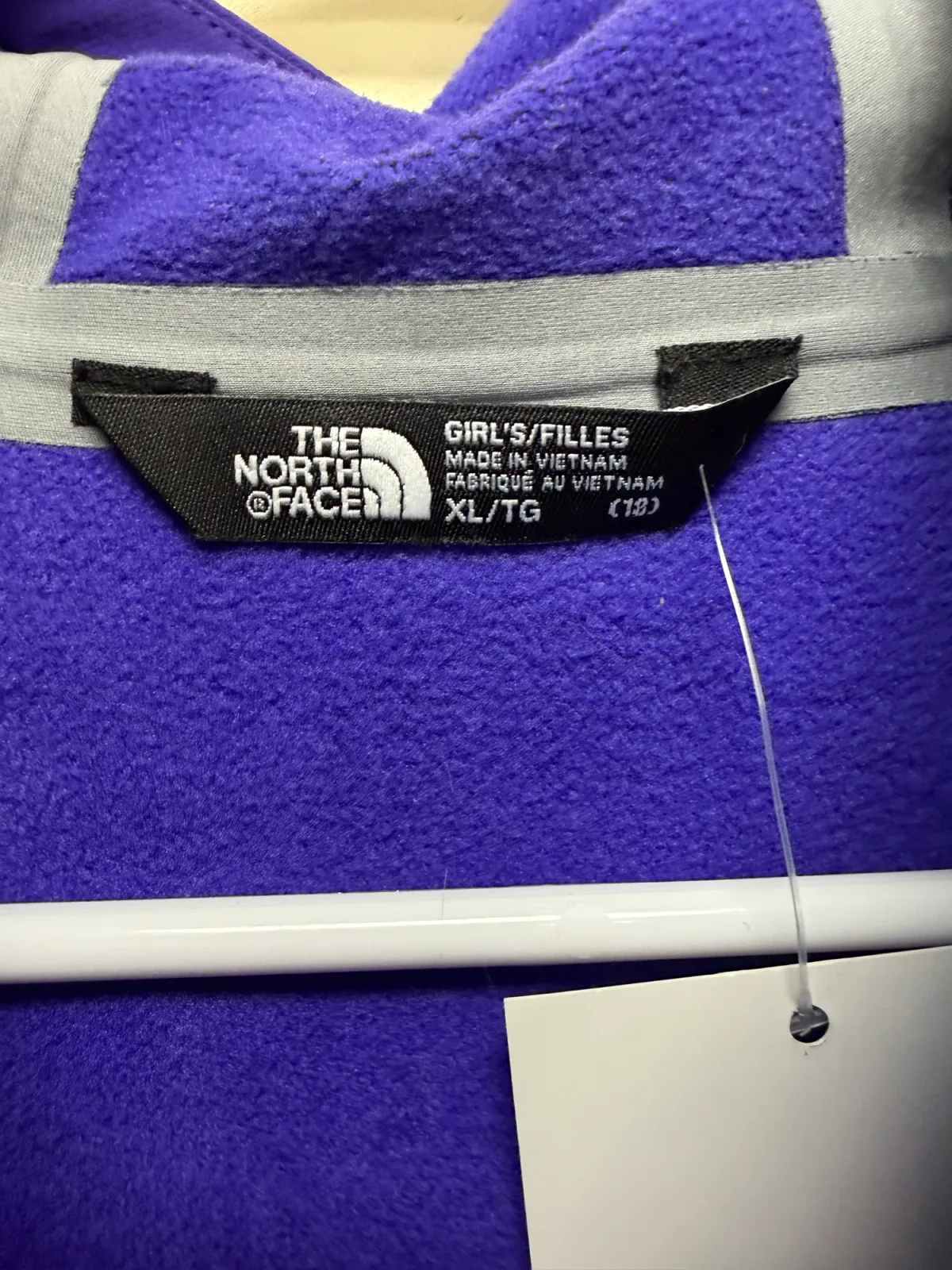 The North Face Girls' Tekno Pullover Hoodie Size XL (18) Purple FlashDry Tunic photo 4