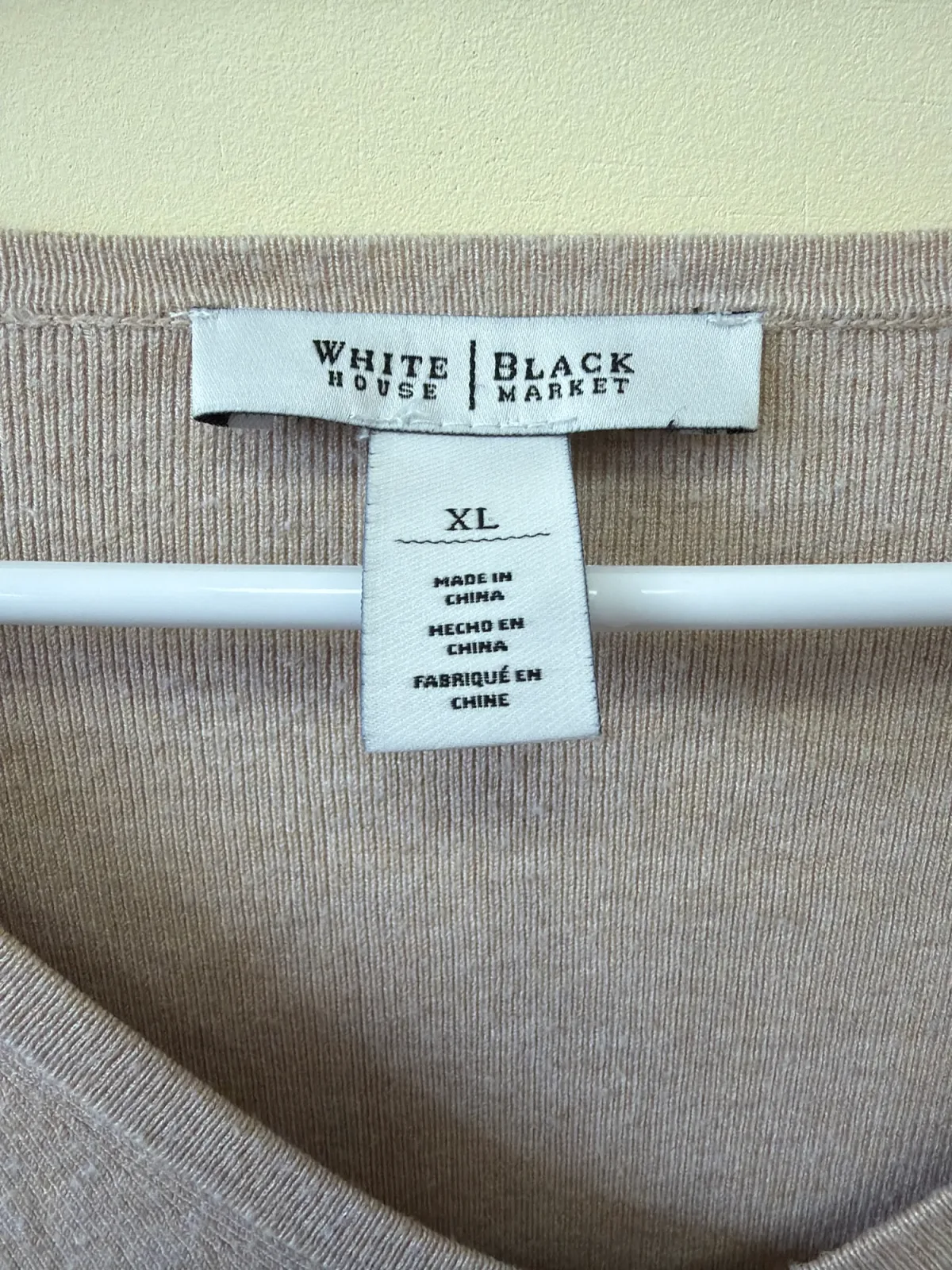 White House Black Market V-Neck Button-Cuff Sweater - Size XL photo 4