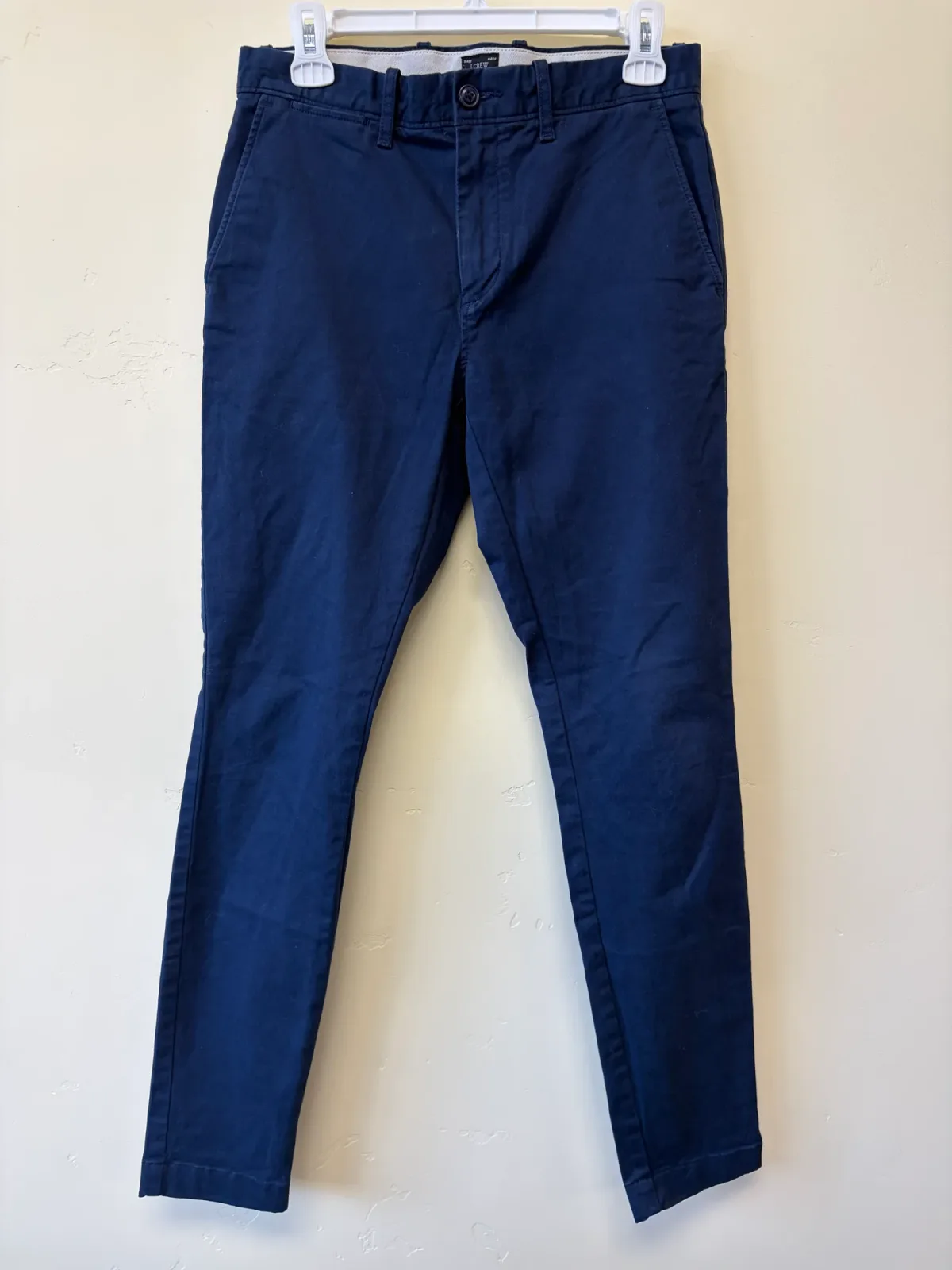 J.Crew Men's Slim Fit Chino Pants Navy Blue Cotton Stretch Trousers photo 2